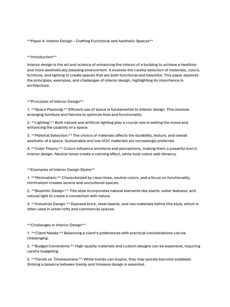 4 Interior design | PDF | Interior Design | Design