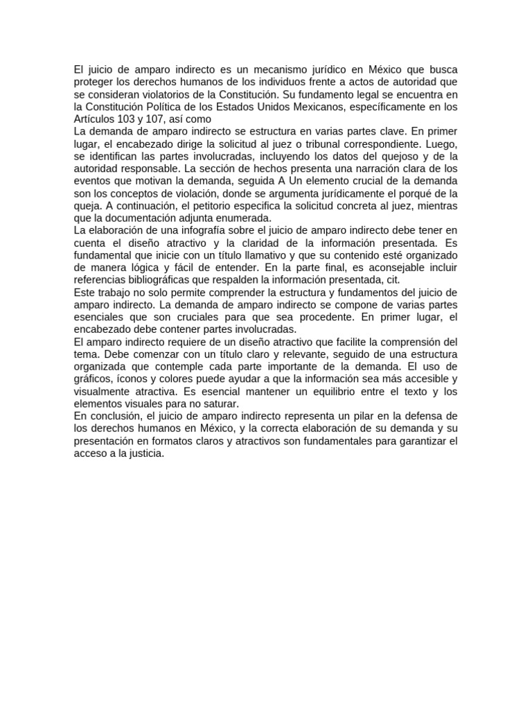 El Juicio de Amparo Indirecto Es Un Mecanismo Jurídico en México Que ...