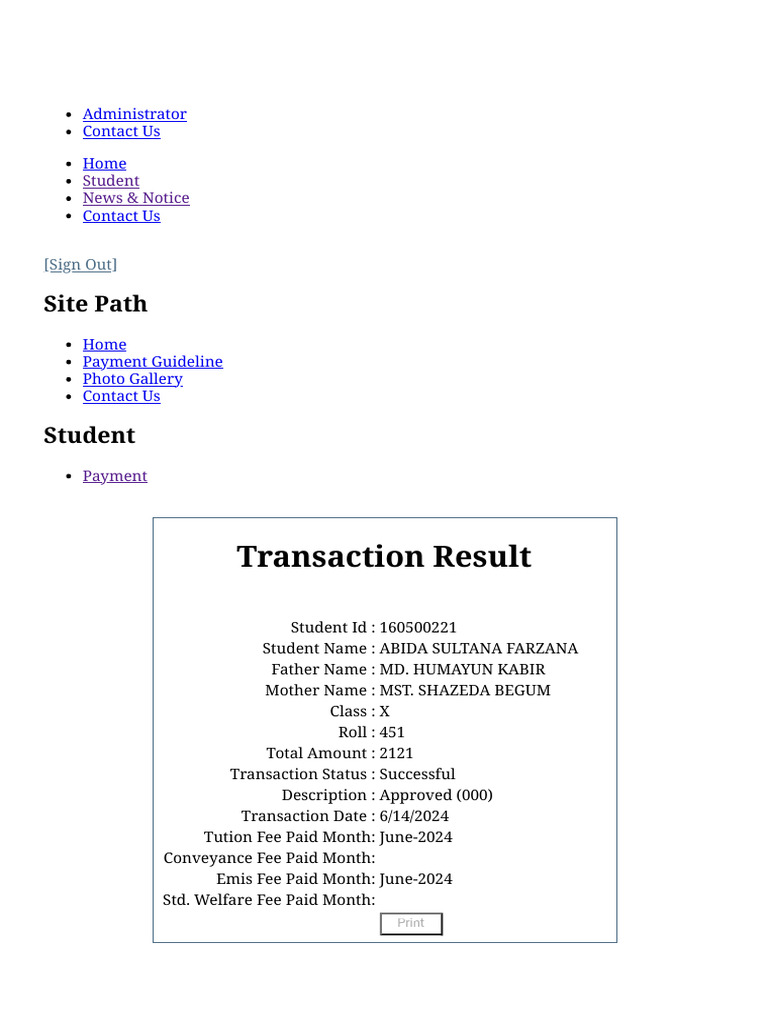 Transaction Result | PDF