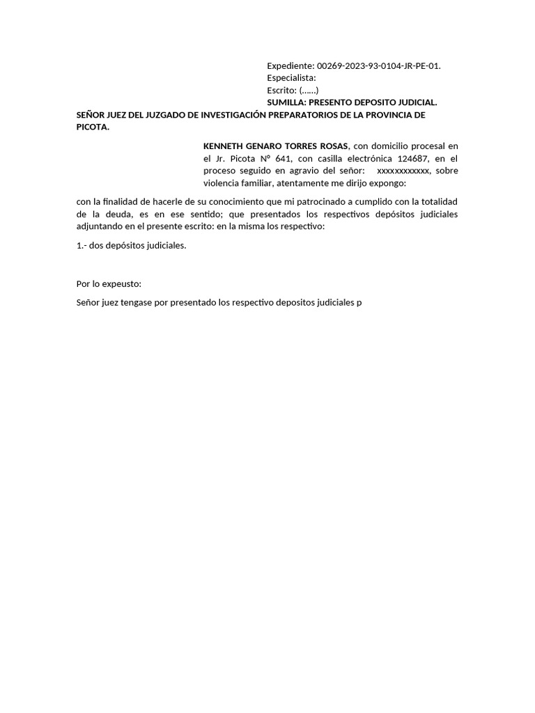 Jose Ever Cubas - Presento Depositos | PDF