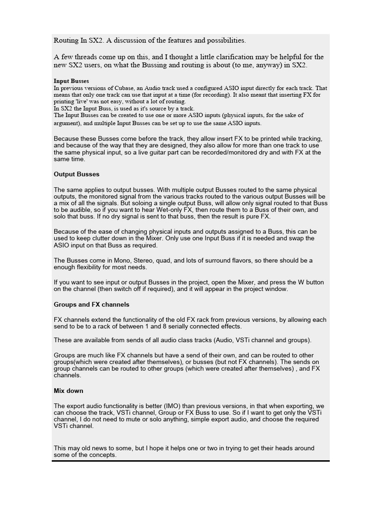 Routing | PDF | Sound Production | Sound Technology