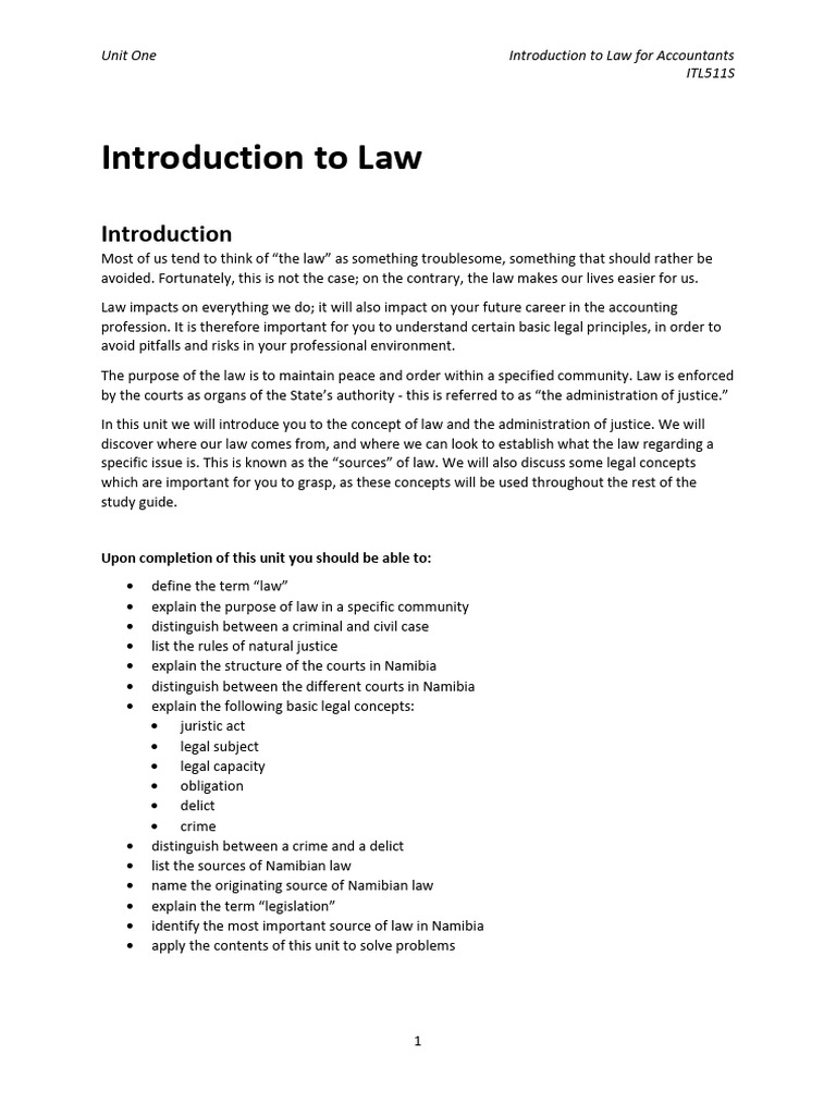 Introduction to Law for Accountants | PDF | Magistrate | Burden Of ...