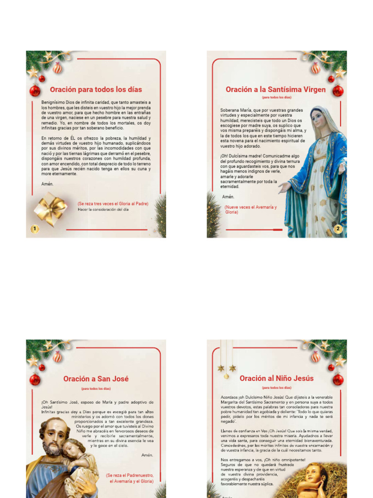 Oraciones Diarias para la Navidad | PDF | María, madre de Jesús | Oración