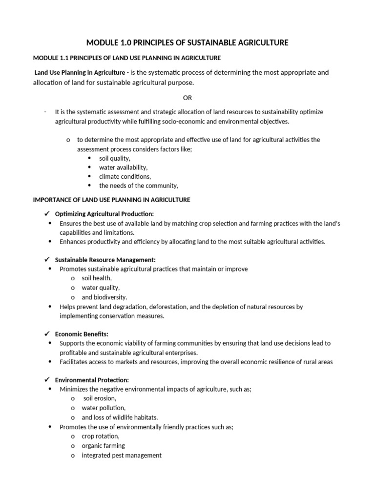 Sustainable Agriculture Land Use Planning | PDF | Agriculture ...