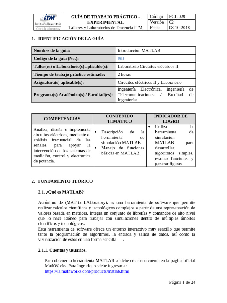 Guía Práctica para Usar MATLAB | PDF | Matlab | Ingeniería de software