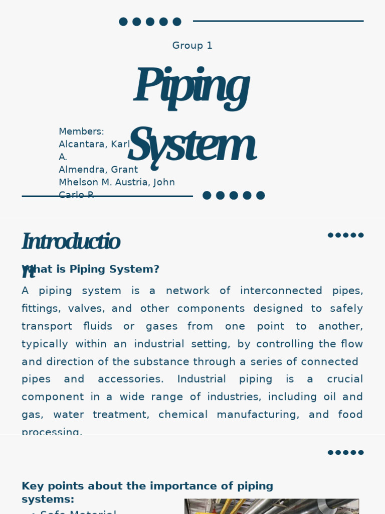 Understanding Industrial Piping Systems | PDF | Pipe (Fluid Conveyance ...