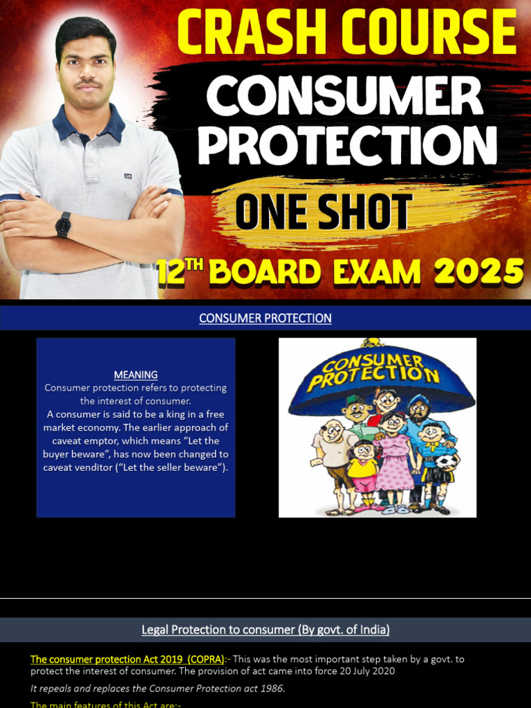 CONSUMER PROTECTION Crash Course 2025 | PDF | Economies