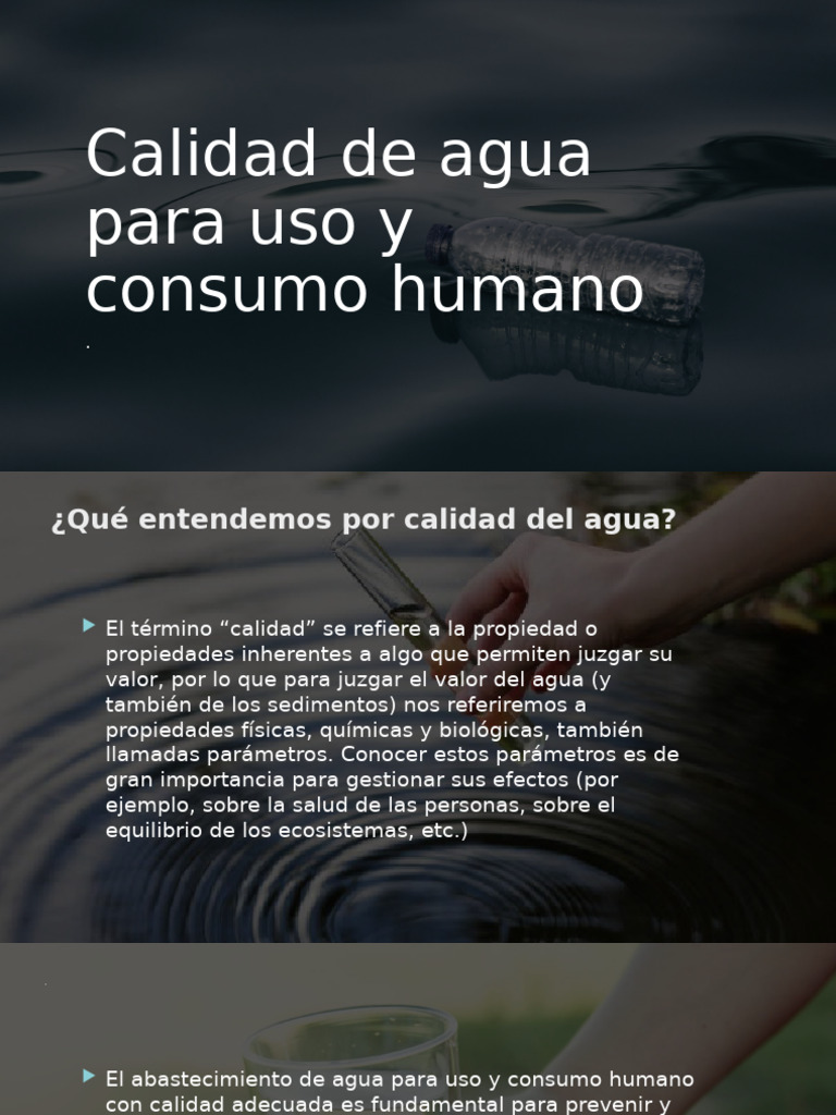 Calidad del Agua para Consumo Humano | PDF | Saneamiento | Agua