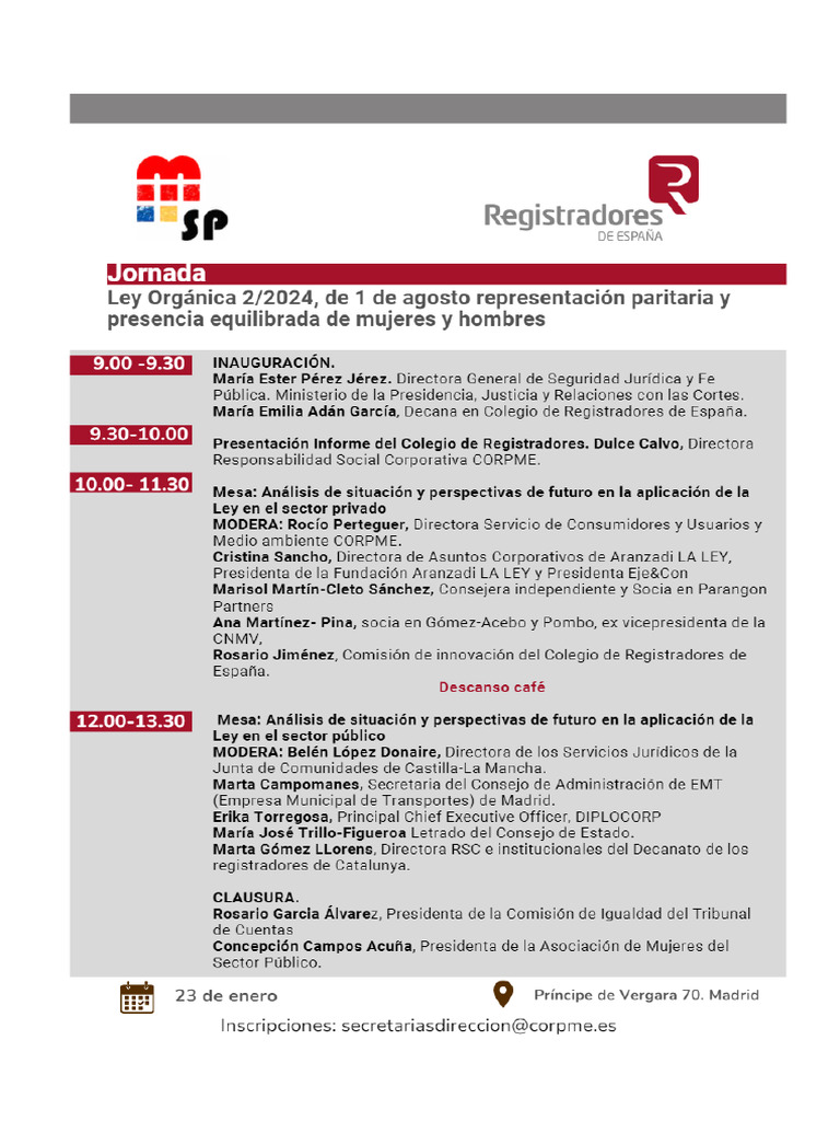 Programa 23 01 2025 | PDF