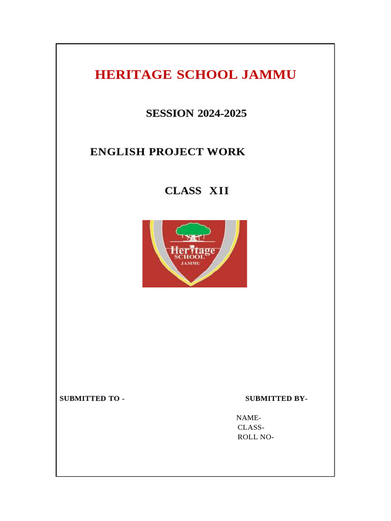 Project CLASS 12 | PDF