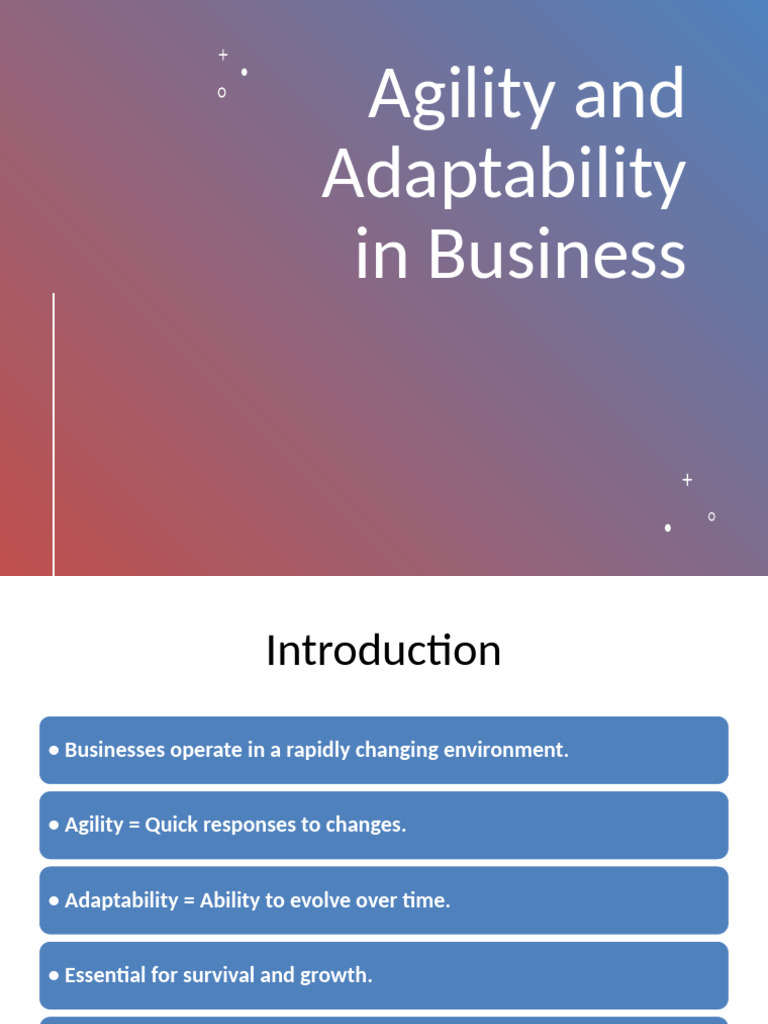Comprehensive Agility and Adaptability in Business | PDF | Business ...