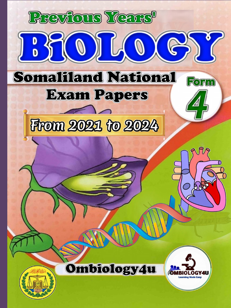 Somaliland Form 4 Biology Exam Papers | PDF | Mitosis | Biology