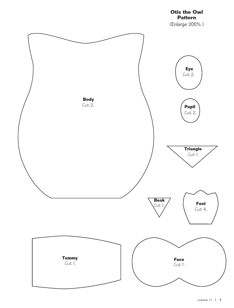 Otis the Owl Sewing Pattern Guide | PDF | Wellness