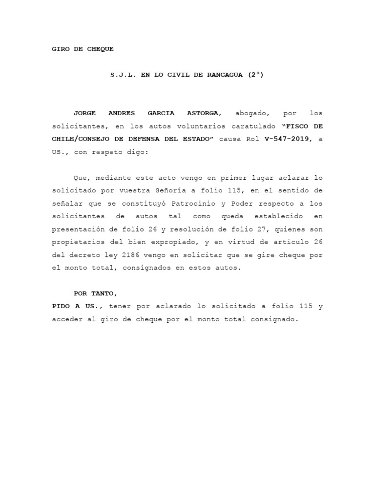 Giro de Cheque | PDF