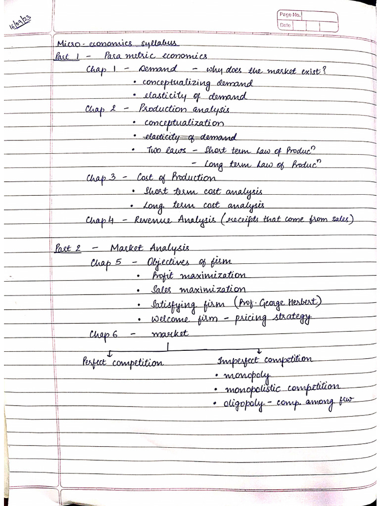 Kavya Economics Notes | PDF