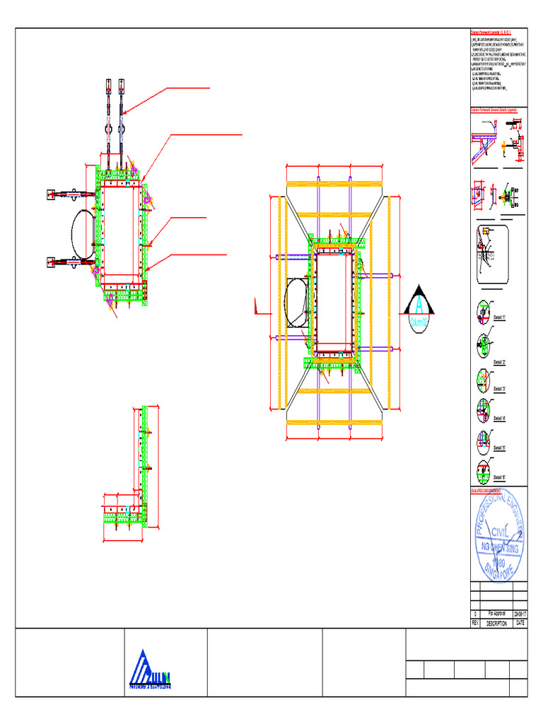 Zulin Steel Form Layout 800x1200 Column | PDF | Structural Engineering ...