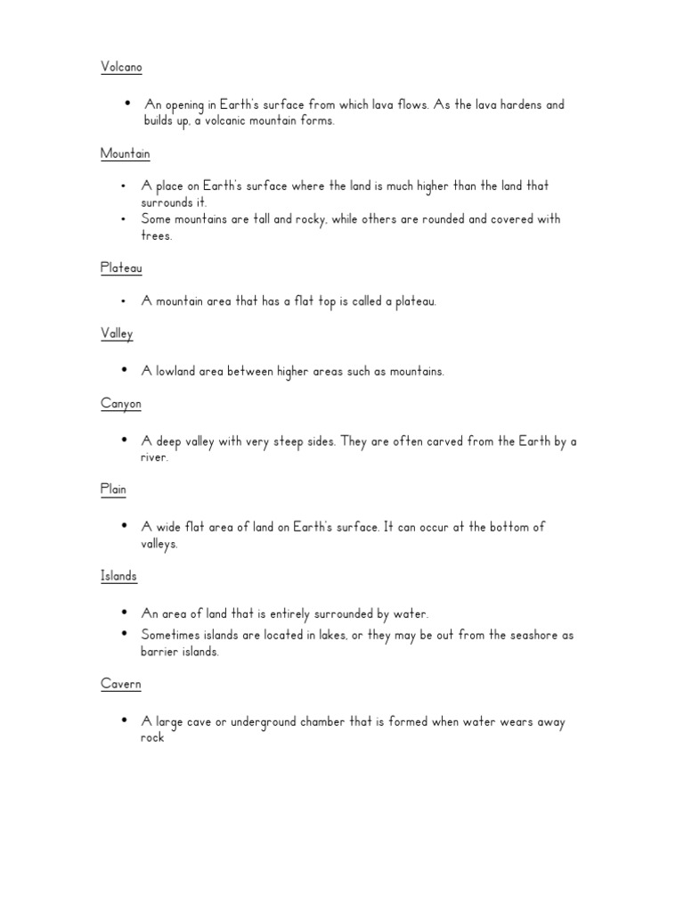 Landforms | PDF
