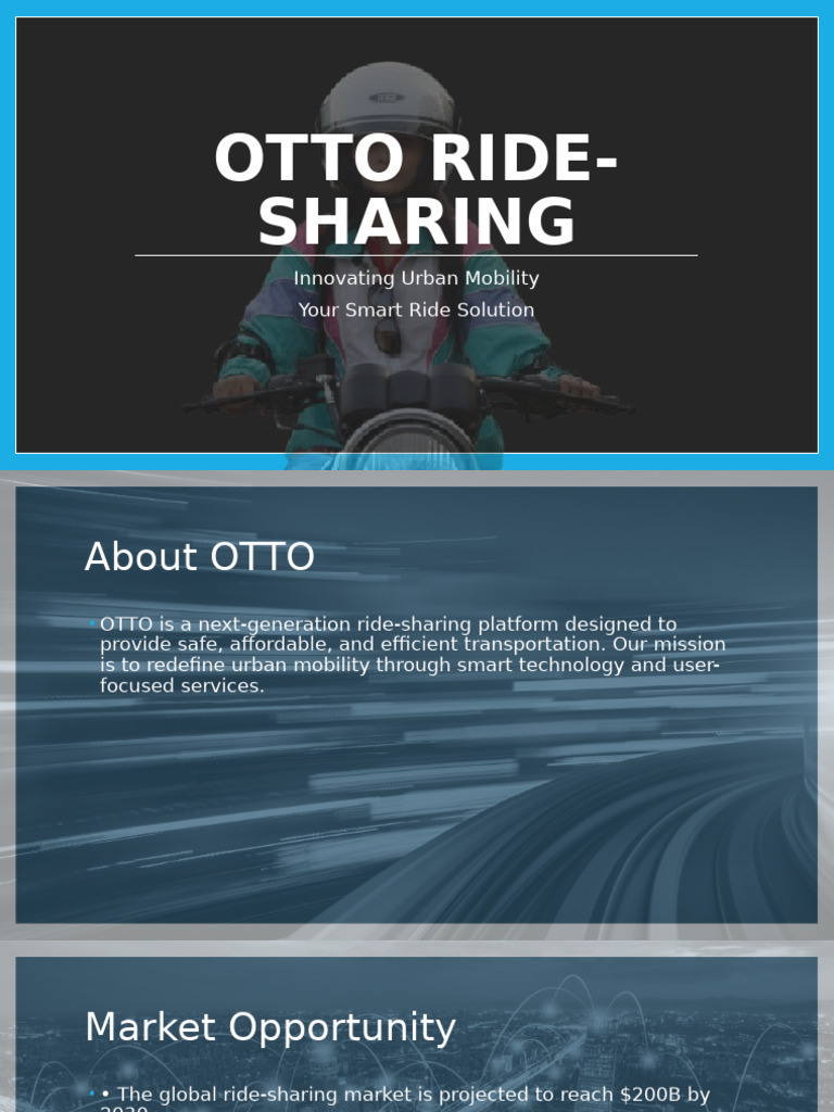 OTTO Ride-Sharing: Smart Urban Mobility Solutions | PDF | Business ...