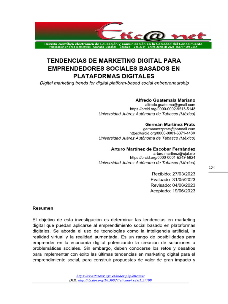 Marketing Digital para Emprendedores Sociales | PDF | Publicidad ...