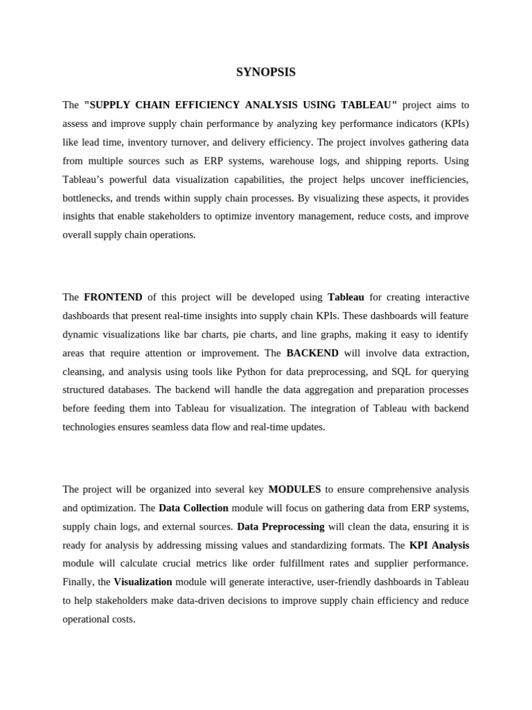 Supply Chain Efficiency Analysis Using Tableau | PDF