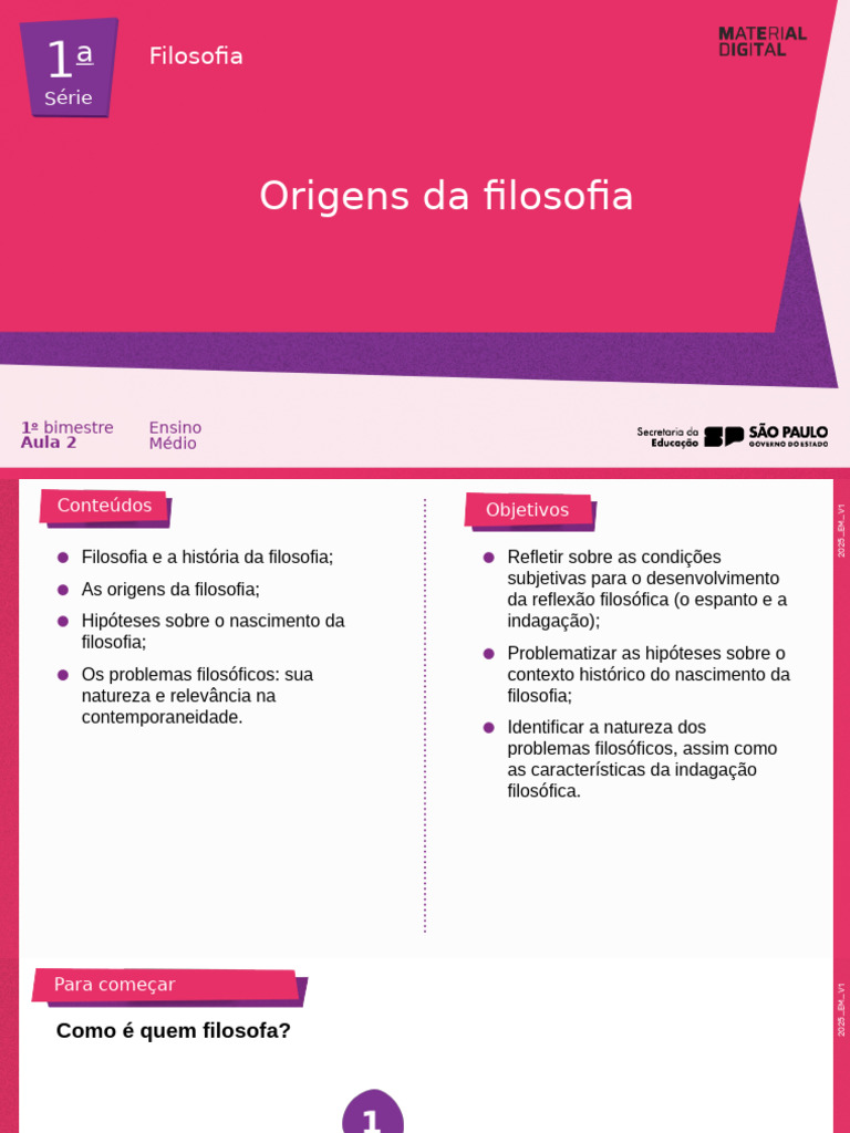1º Origens Da Filosofia | PDF | Sócrates | Aristóteles