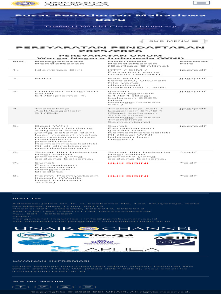 PPMB Universitas Airlangga | PDF