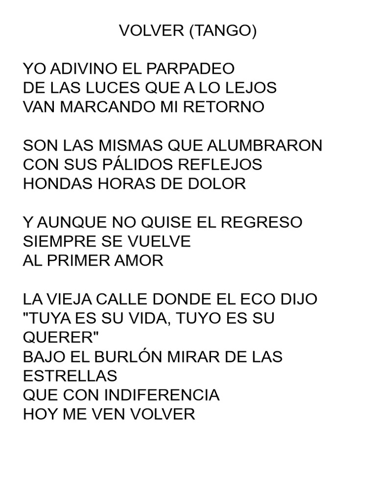 Volver Tango | PDF