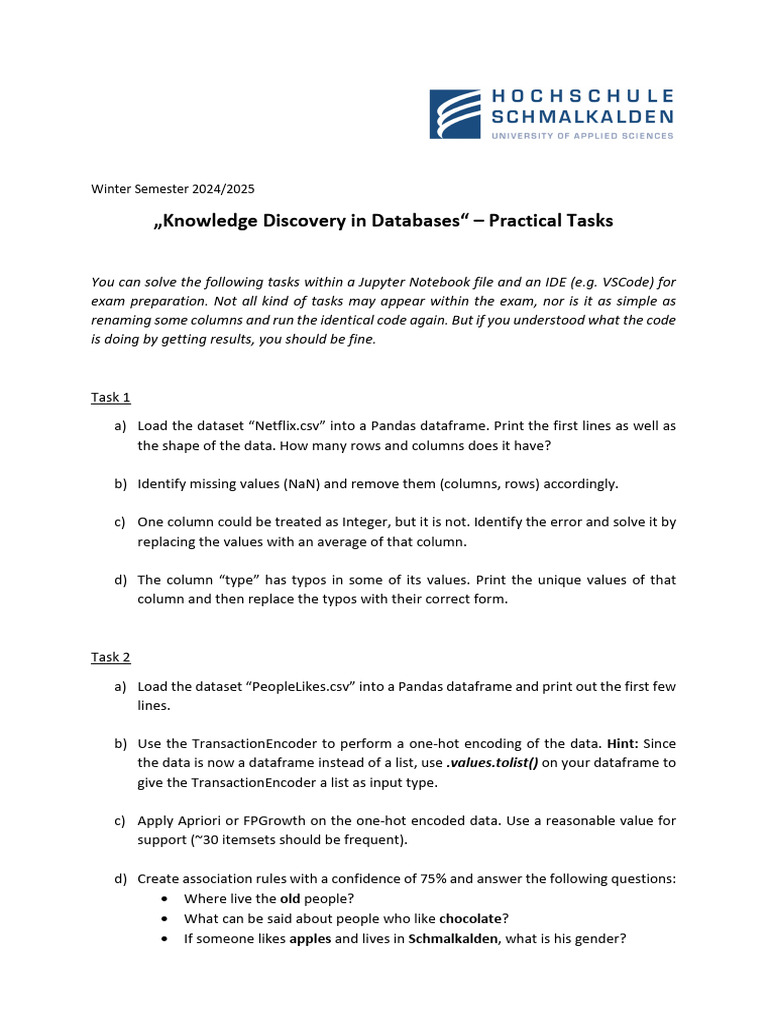 KDD WS 24 25 Practical Tasks | PDF | Algorithms And Data Structures ...