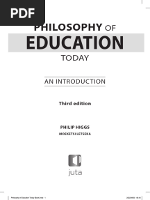 Philosophy of Education Today Third Edition