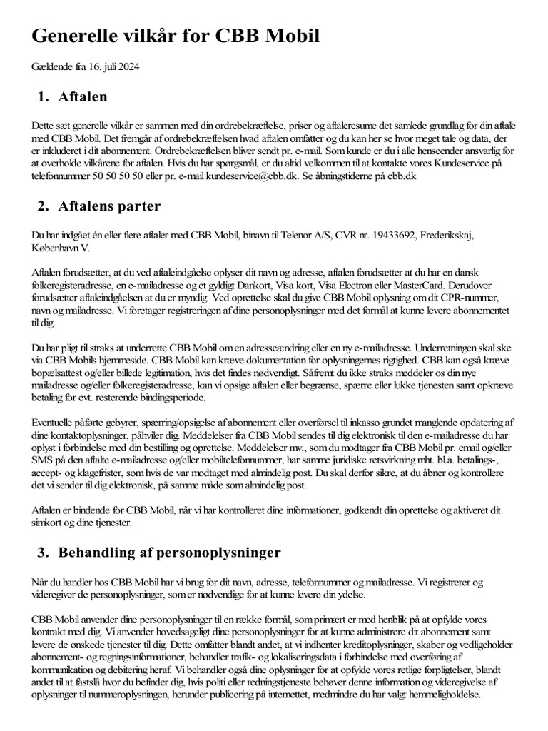 Vilkår | PDF
