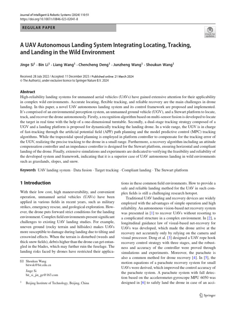 UAV Autonomous Landing System Design | PDF | Unmanned Aerial Vehicle ...