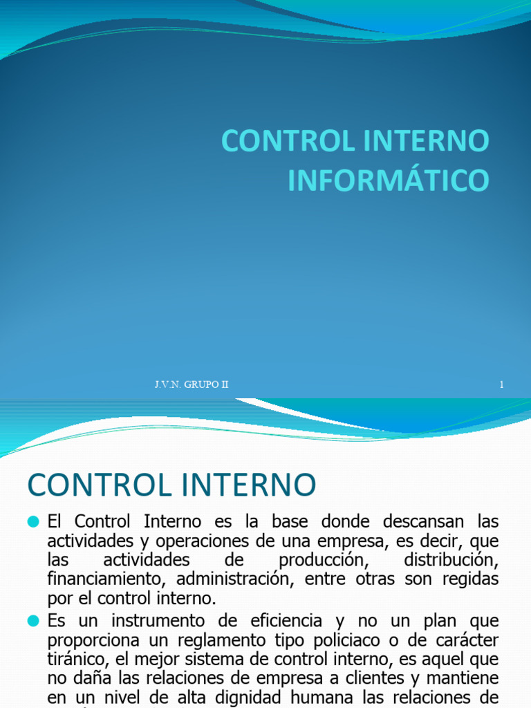 Control Interno Informático: Guía y Métodos | PDF | Business | Diseño