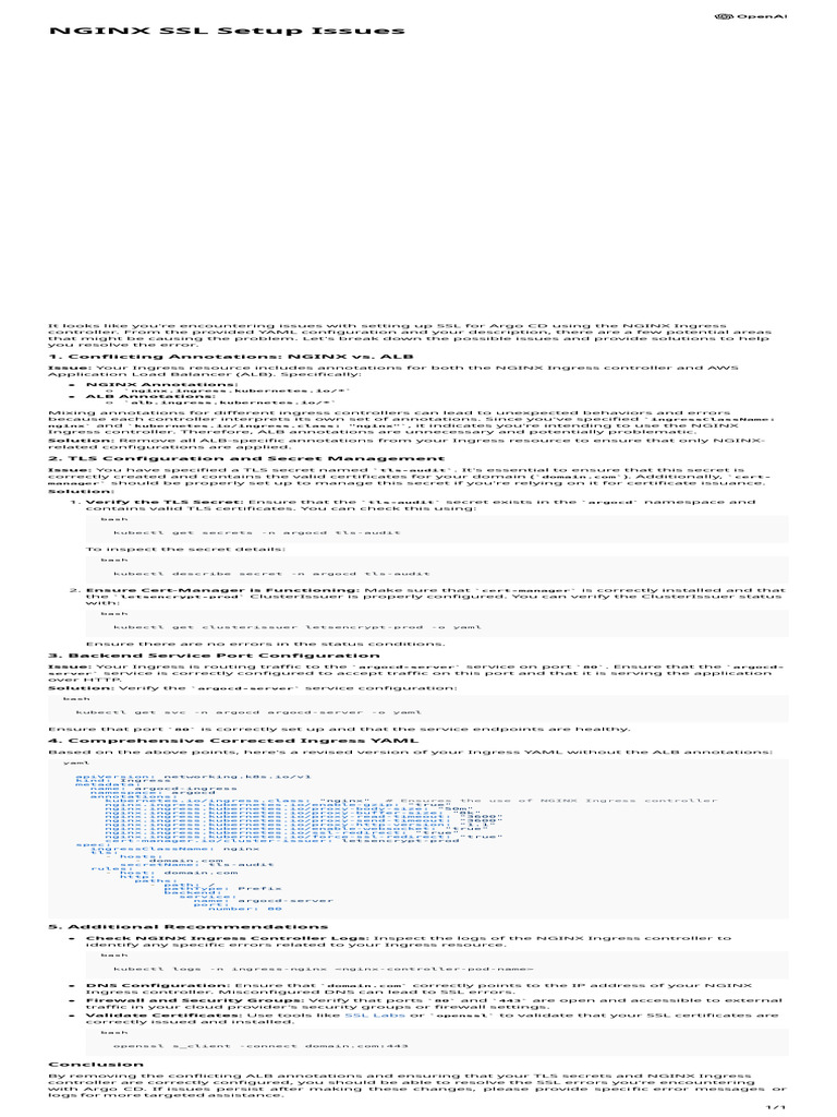 NGINX SSL Setup Issues | PDF | Transport Layer Security | Public Key ...