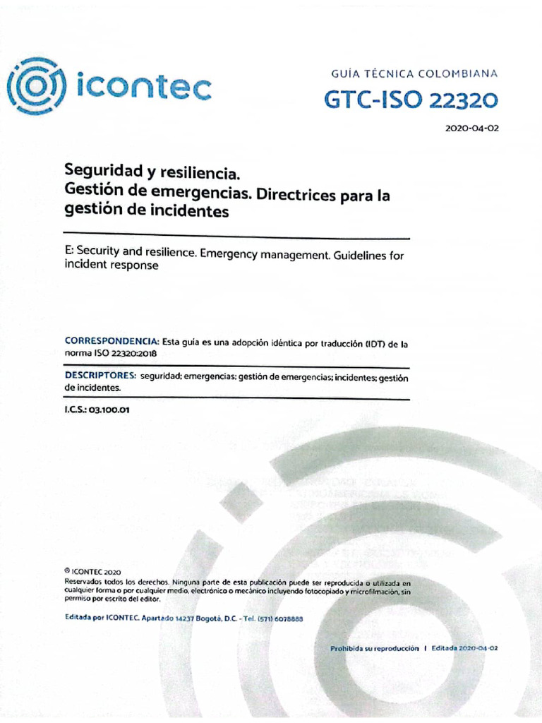 GTC Iso 22320 | PDF