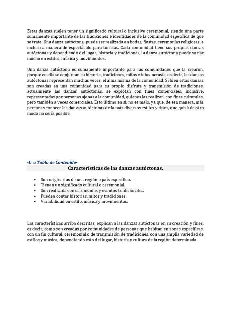 Importancia de las Danzas Autóctonas | PDF | Tradiciones | Bailes