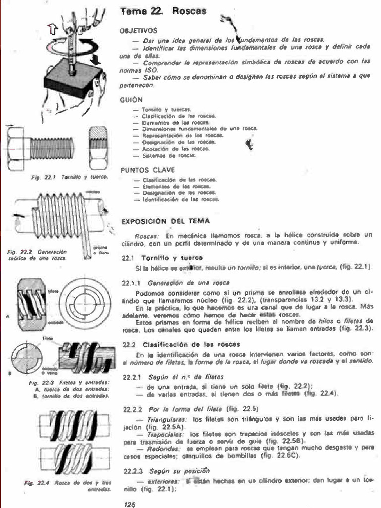Tabla de roscas para torno y rascado | PDF | Metalurgia