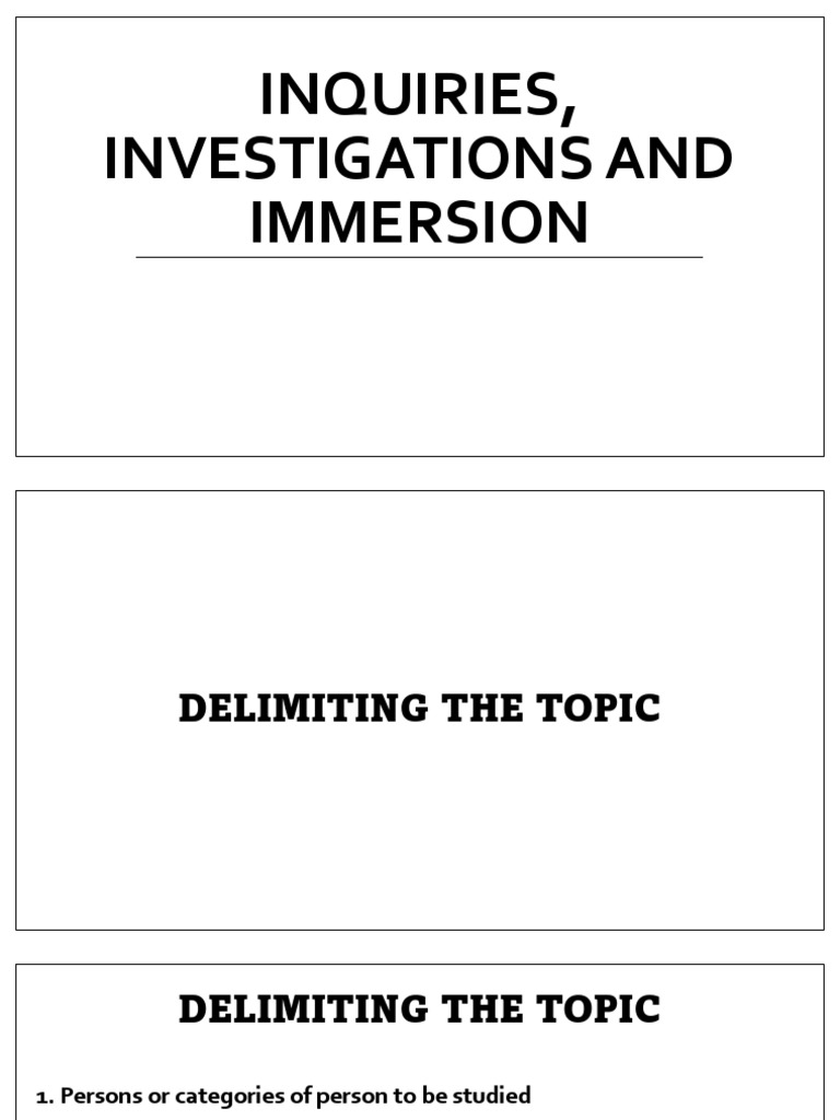 Delimiting Topics in Qualitative Research | PDF | Theory | Qualitative ...