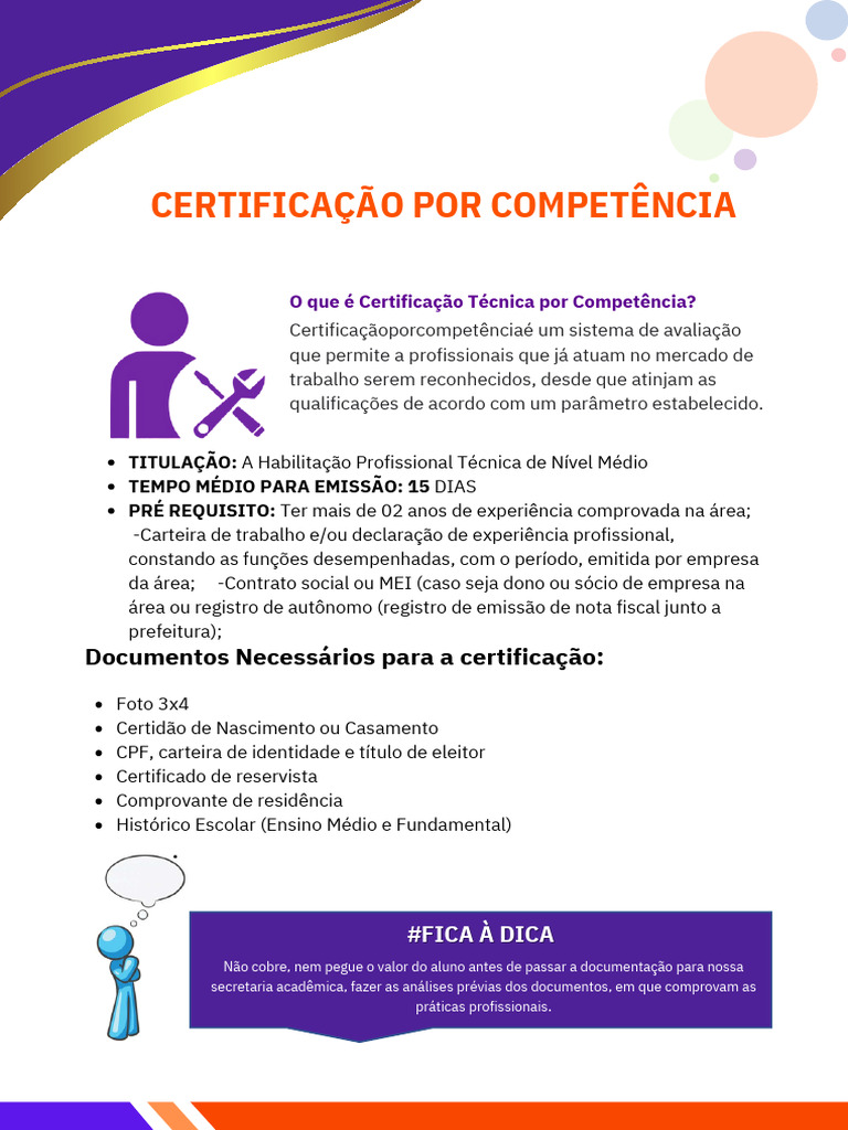 Certificação Técnica por Competência | PDF