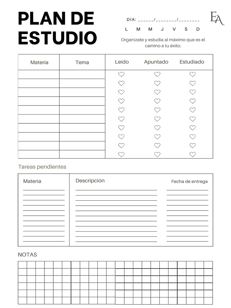 Plan de Estudio Efectivo y Organizado | PDF