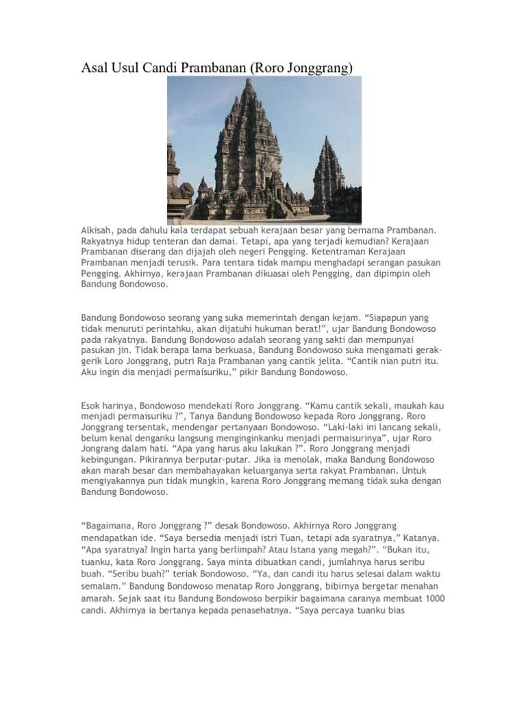 Asal Usul Candi Prambanan Asal Usul Youtube - vrogue.co