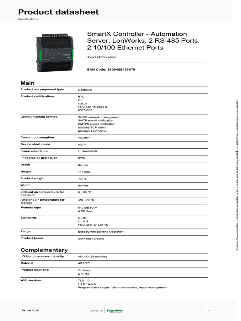 SmartX Controller Specifications Guide | PDF | Transmission Control ...