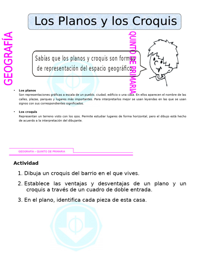 Planos y Croquis en Geografía Escolar | PDF