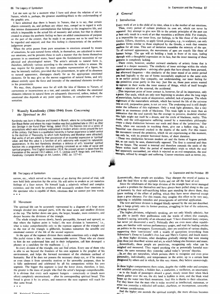 Kandinsky, Concerning The Spiritual in Art | PDF