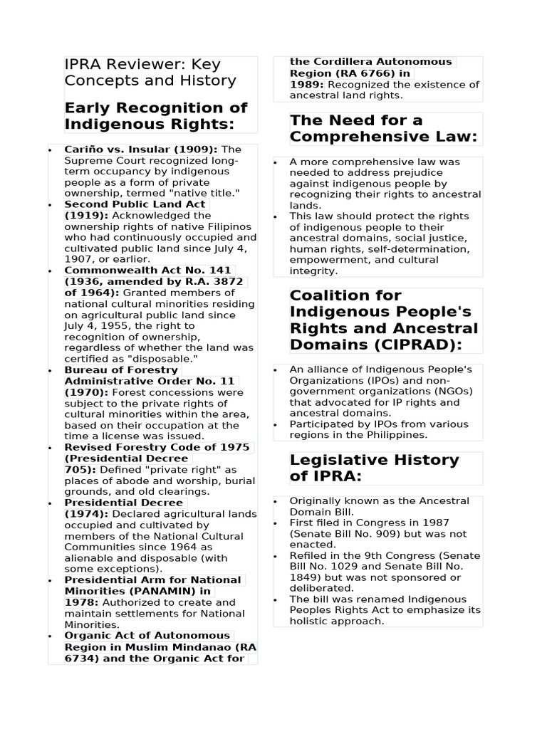 Indigenous Peoples Rights Act Overview | PDF | Indigenous Peoples ...