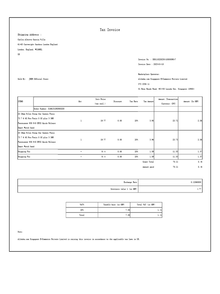 Payment | PDF | Invoice | Value Added Tax
