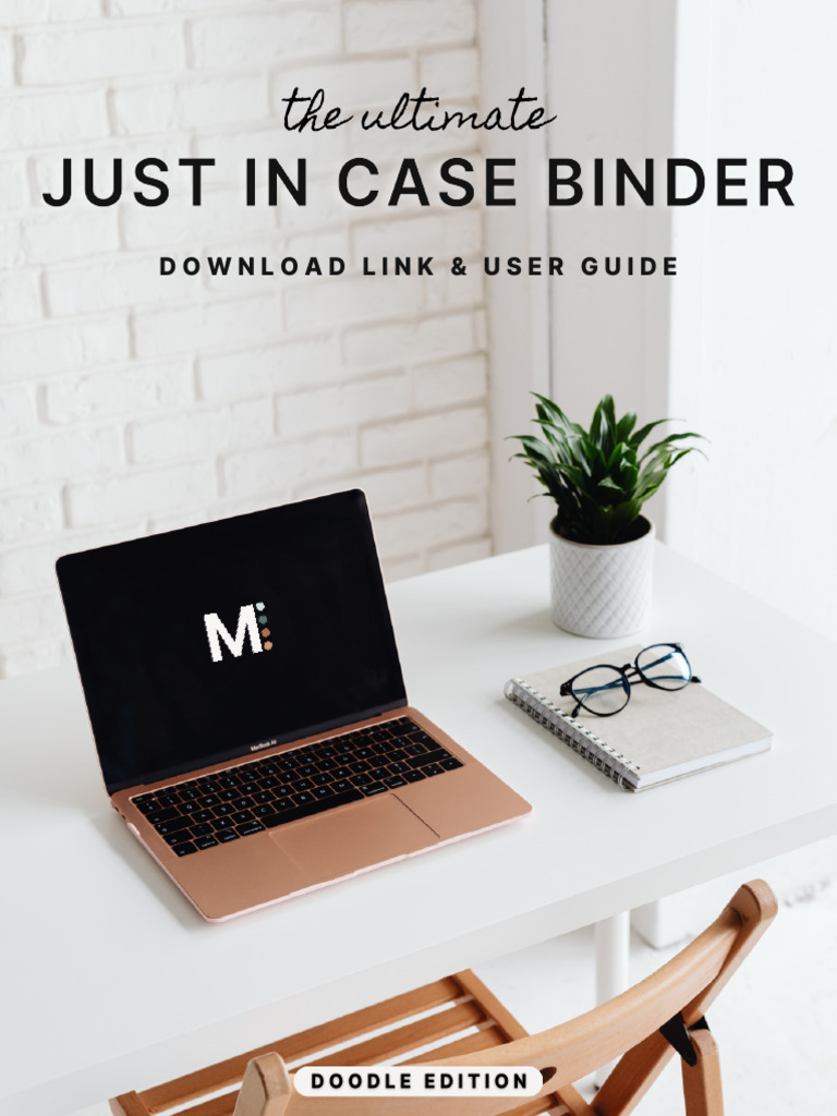 Just in Case Binder Guide Doodle | PDF | Computer File | Bookbinding