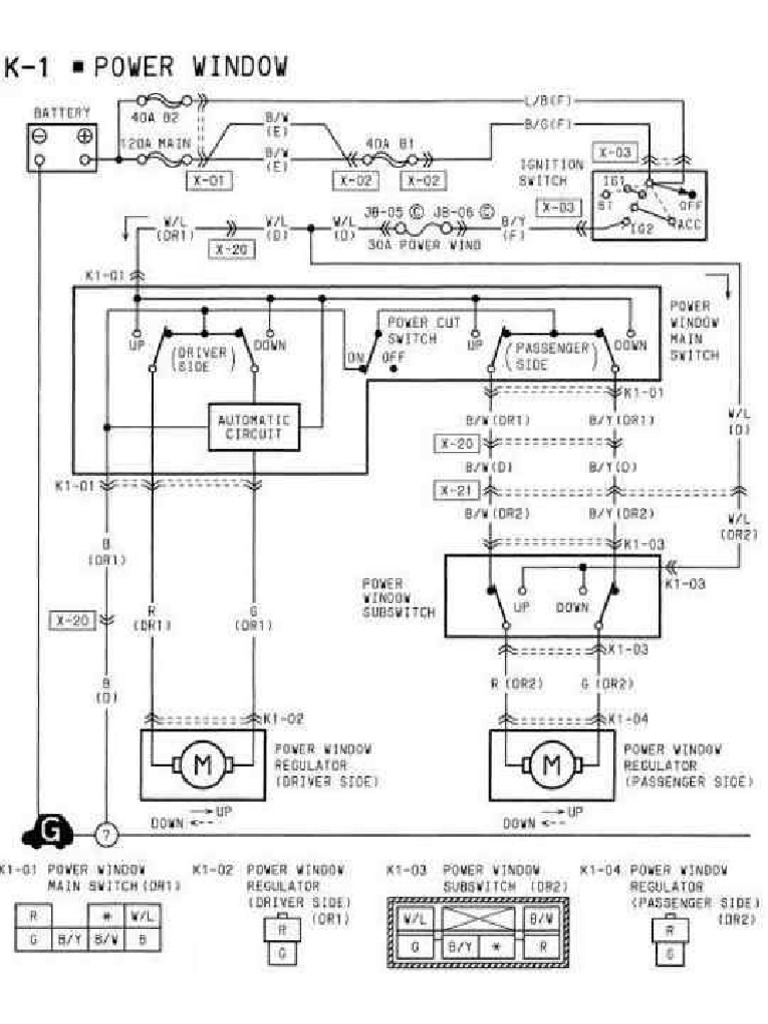 Toyota Power Window Switch Wiring Diagram