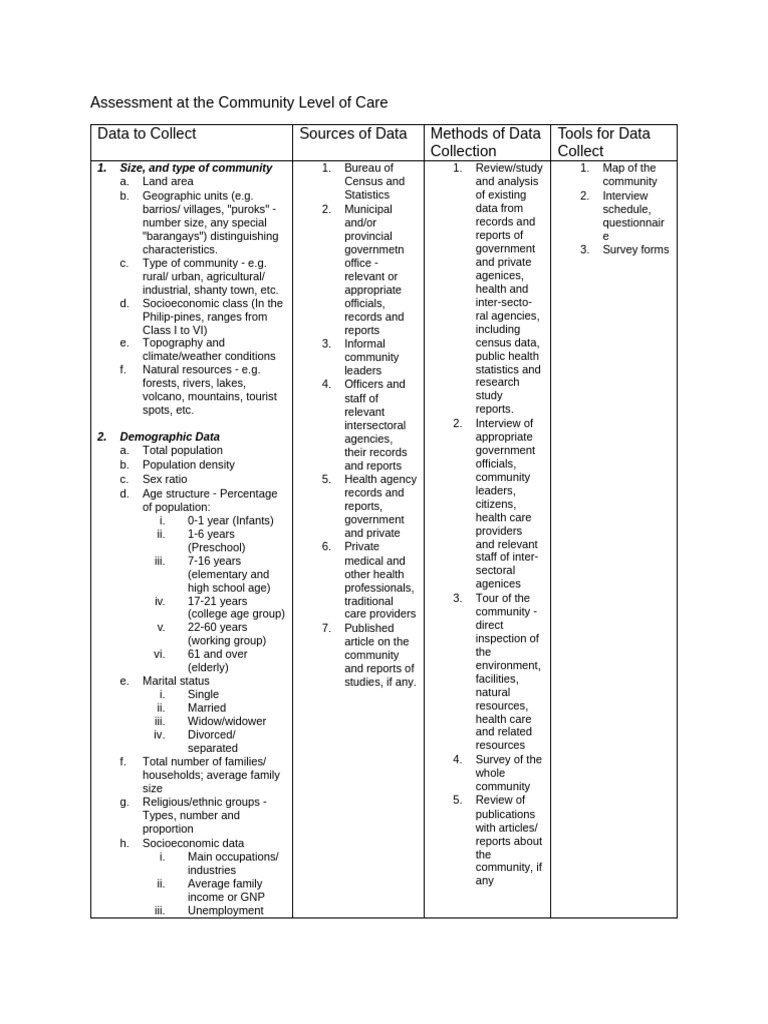 Community Health Assessment Guide | PDF | Breastfeeding | Waste Management