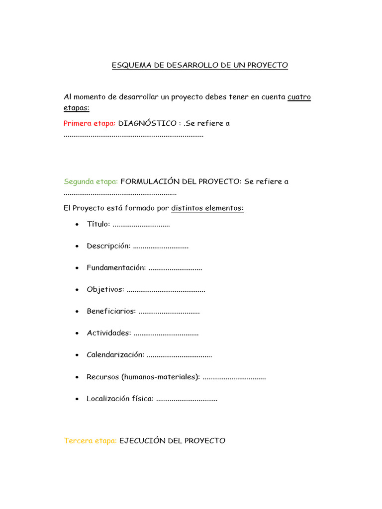 Etapas Clave en el Desarrollo de Proyectos | PDF