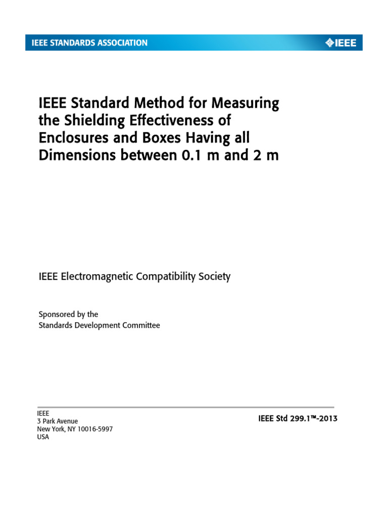IEEE Standard Method For Measuring The Shielding Effectiveness of ...